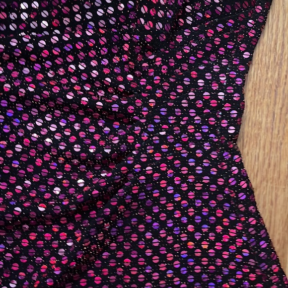 Hot Pink and Lavender Shimmer “Sequined” Gown - Picture 7 of 7